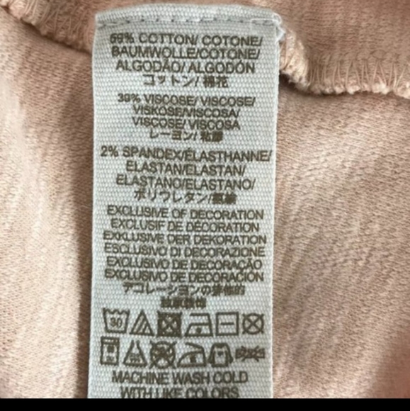 We the Free  V-Neck Tank Top - Size Small - Stretch Cotton, Peach, Light Blush - Picture 6 of 7